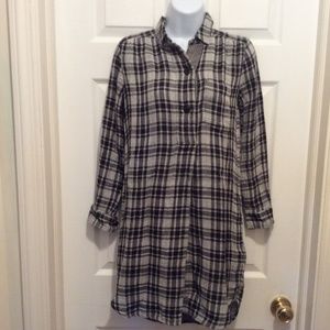 Madewell Dress XXS Black White Plaid Shirt…